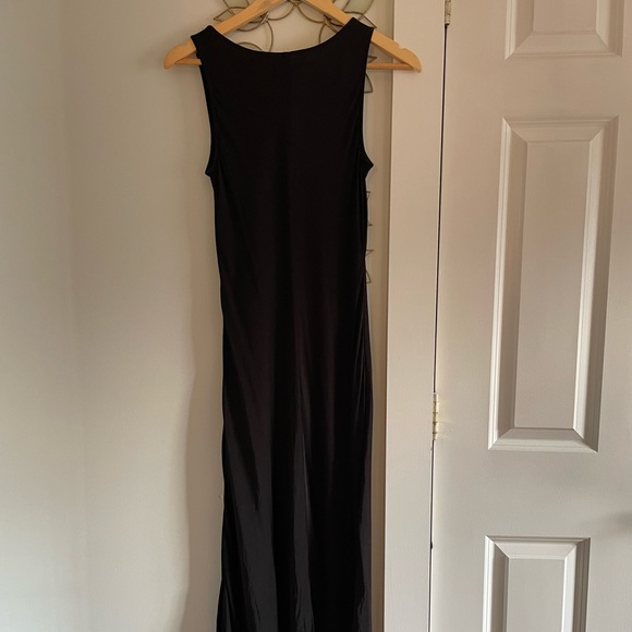 Vintage Black Silky Dress - Picture 4 of 5